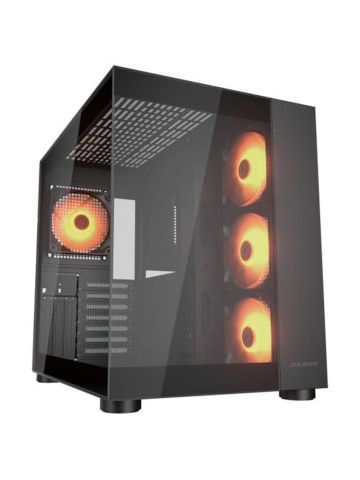 COUGAR FV150 RGB (BLACK) - PC CASE MID TOWER CUBE - PANNELLI TRASPARENTI - VENTOLA RGB 3*120+120mm