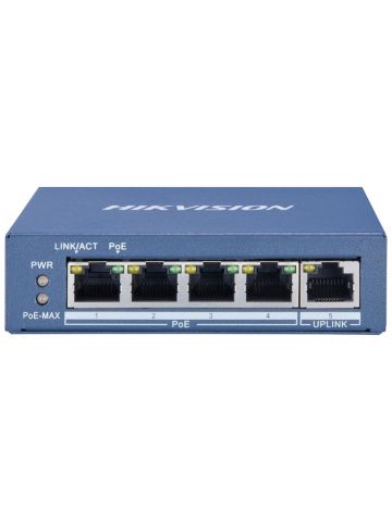 HIKVISION DS-3E0505P-E/M - UNMANAGED SWITCH 4PT POE GIGABIT + 1PT UPLINK