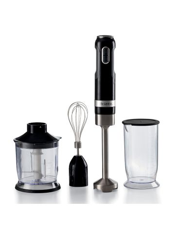 ARIETE MODERNA NERO (602/02) - FRULLATORE AD IMMERSIONE CON BICCHIERE, TRITATUTTO E FRUSTA - TASTO TURBO - 1000W