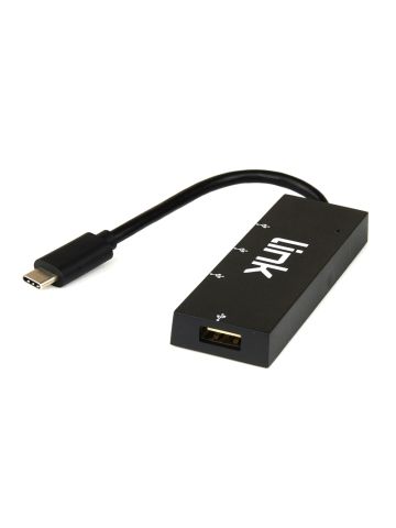 LINK LKCCH04 - HUB 4 PORTE USB CON CONNETTORE USB-C - 1 X USB 3.0 - 3 X USB 2.0