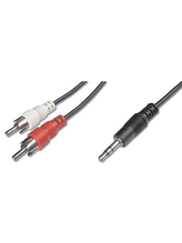 CAVO STEREO 1 CONNETTORE 3.5MM - 2 CONNETTORI RCA MASCHIO 1.8MT - DIGITUS