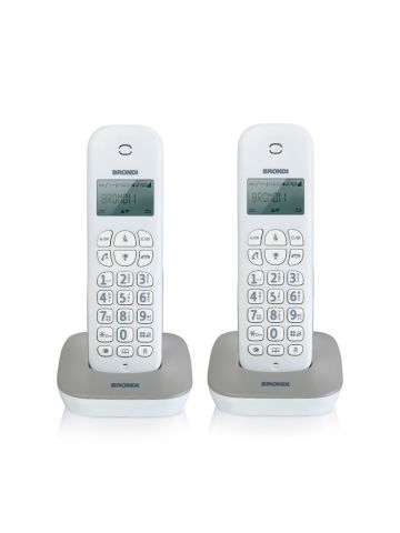 BRONDI GALA TWIN (BIANCO/GRIGIO) - TELEFONO CORDLESS DOPPIO