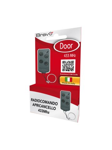 BRAVO DOOR X (90502176) - RADIOCOMANDO APRICANCELLO UNIVERSALE - AUTOAPPRENDENTE - 4 BANCHI MEMORIA - 433 Mhz
