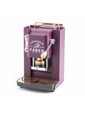 FABER PRO DELUXE VIOLA - MACCHINA PER CAFFE'' - PRESSACIALDA IN OTTONE - ELETTROVALVOLA E TERMOSTATO 95 - TELAIO IN ACCIAIO